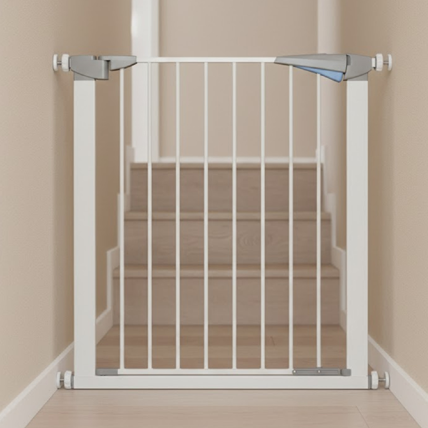 REJA SEGURIDAD MUNDO ONLINE BLANCO PARA ESCALERA PUERTA BEBE MASCOTAS - 2