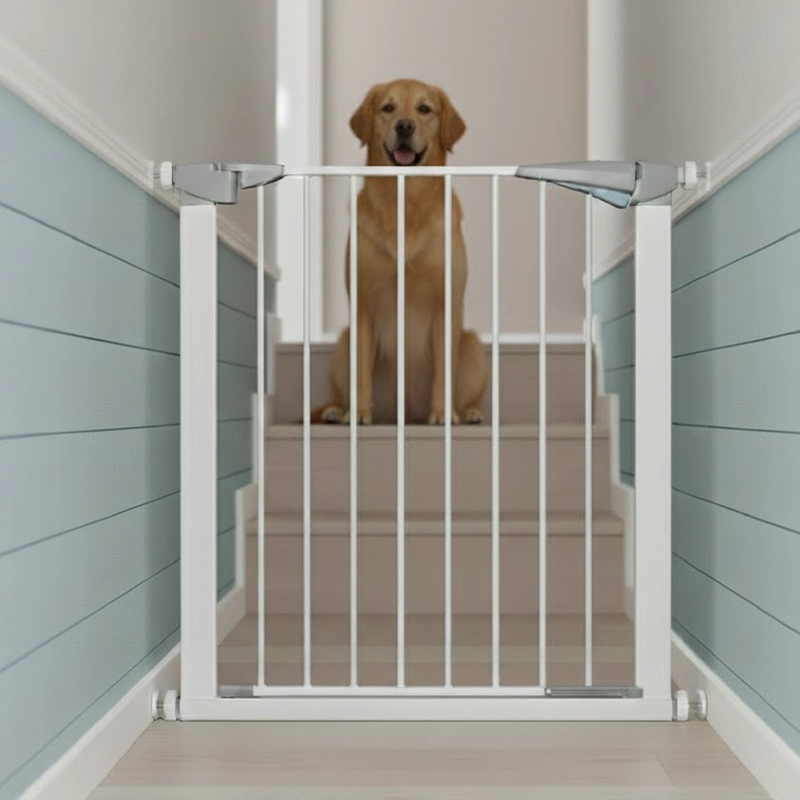 REJA SEGURIDAD MUNDO ONLINE BLANCO PARA ESCALERA PUERTA BEBE MASCOTAS - 5