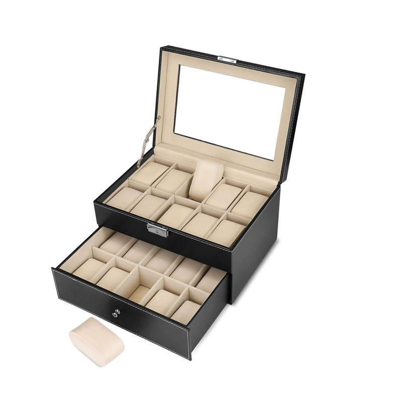 CAJA ORGANIZADORA 20 RELOJES DE LUJO CON CAJONERA - 1