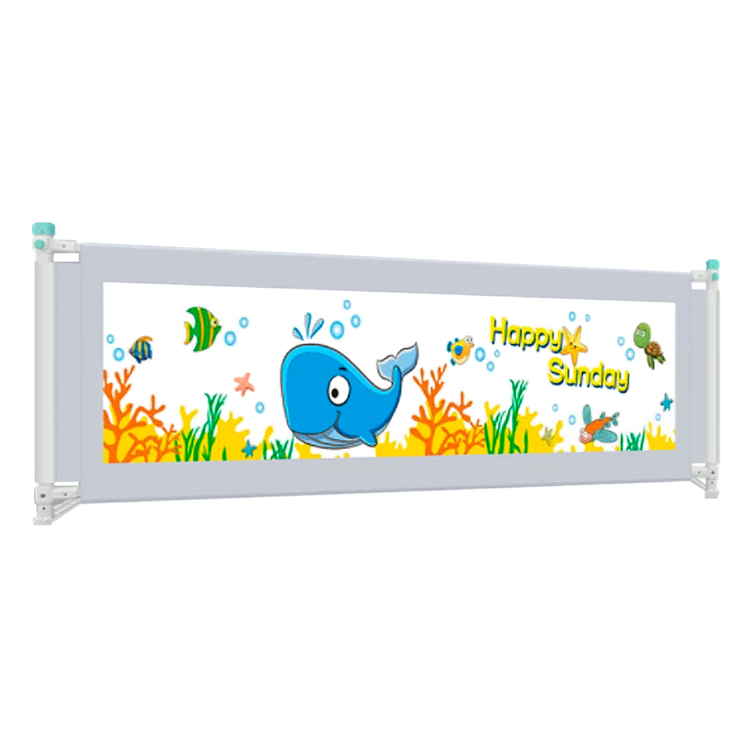 BARANDA CAMA SEGURIDAD MUNDO ONLINE GRIS BEBE PLEGABLE 180CM - 1