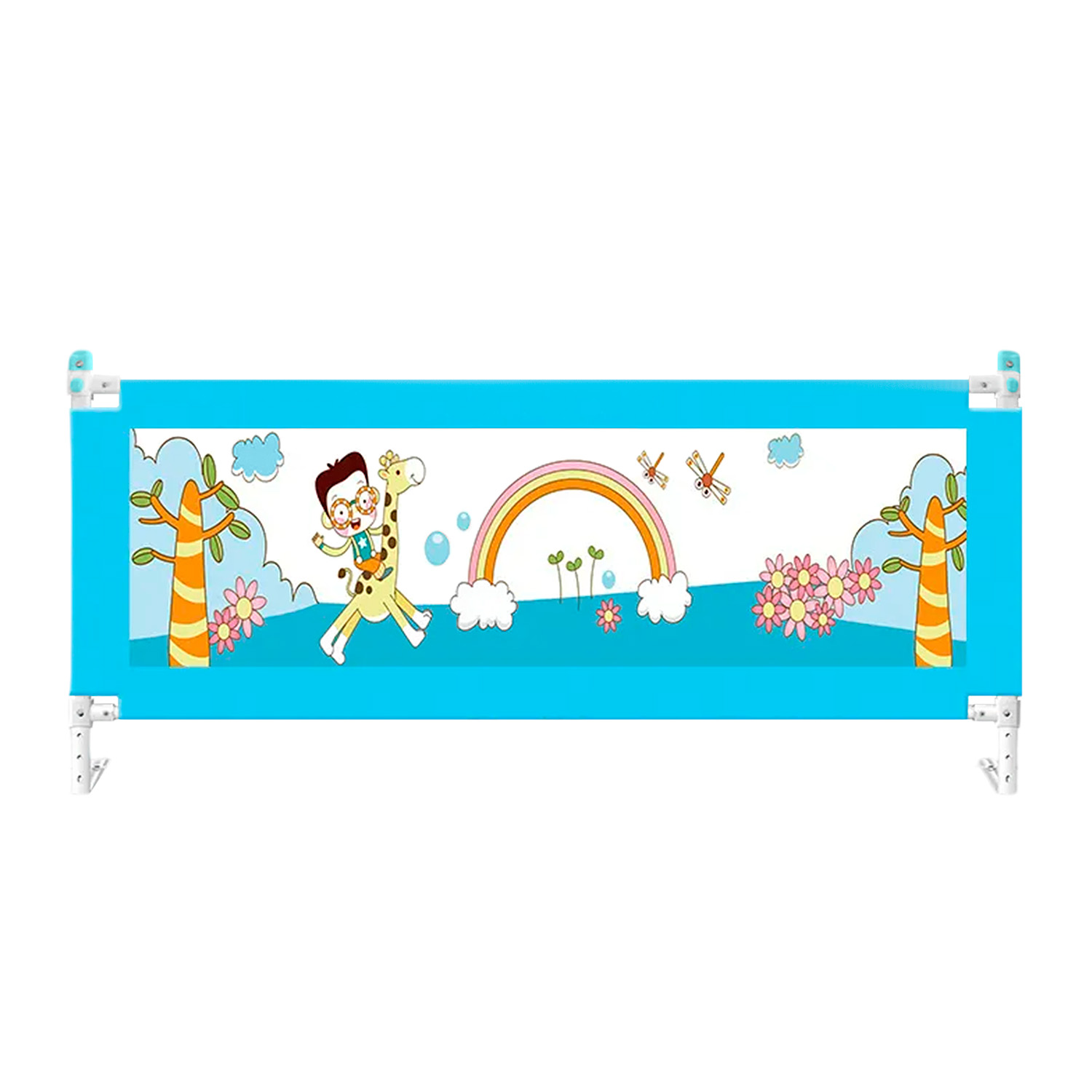 BARANDA CAMA SEGURIDAD MUNDO ONLINE CELESTE BEBE PLEGABLE 180CM - 1