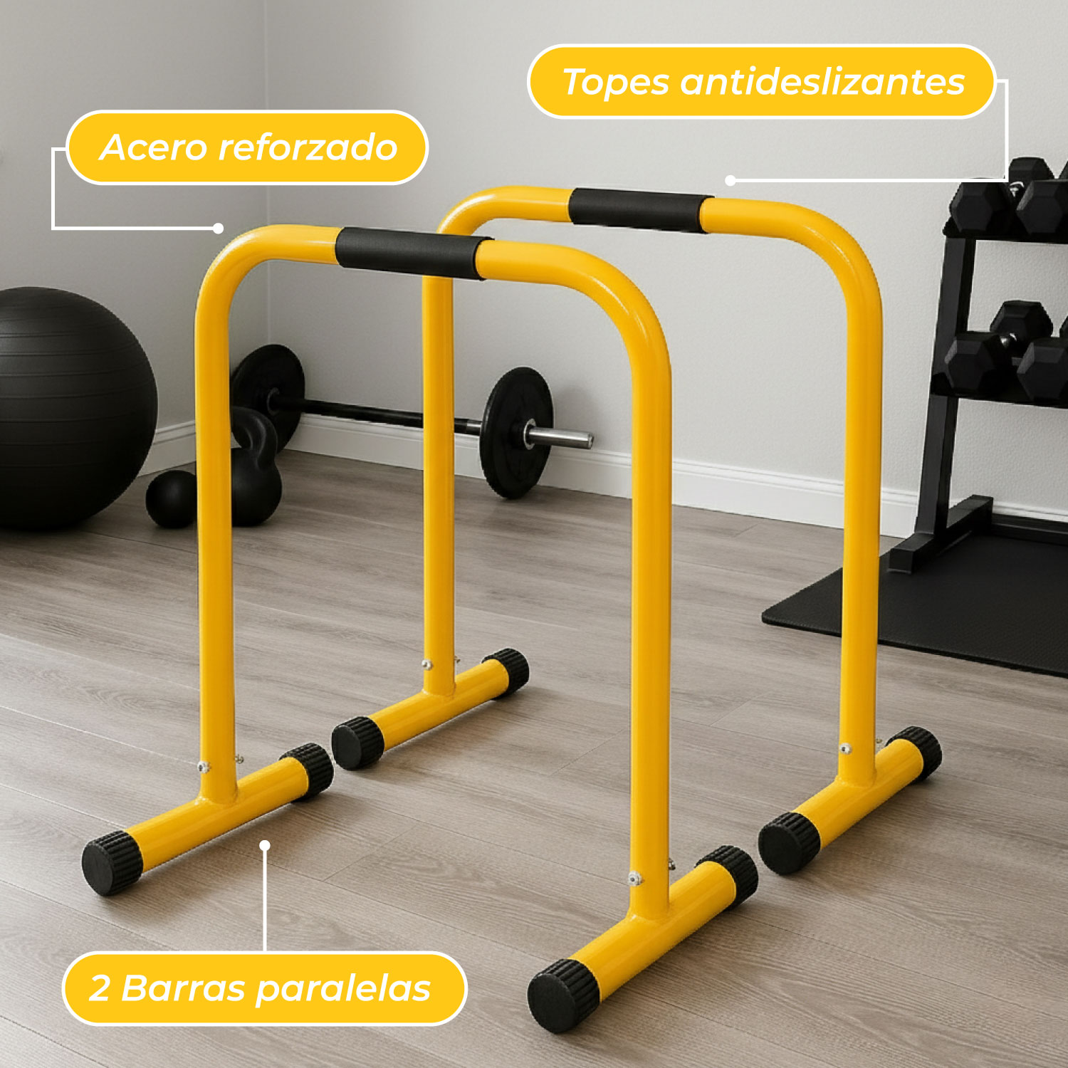 BARRAS PARALELAS FITNESS LEBERTS CALISTENIA - 6