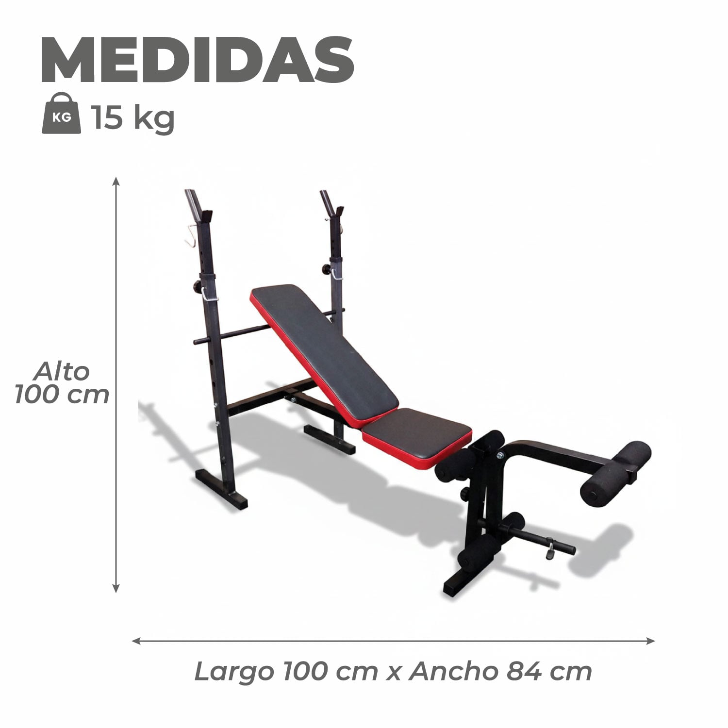 PRESS BANCA ABDOMINAL MULTIFUNCIONAL INCLINABLE + PIERNAS - 2