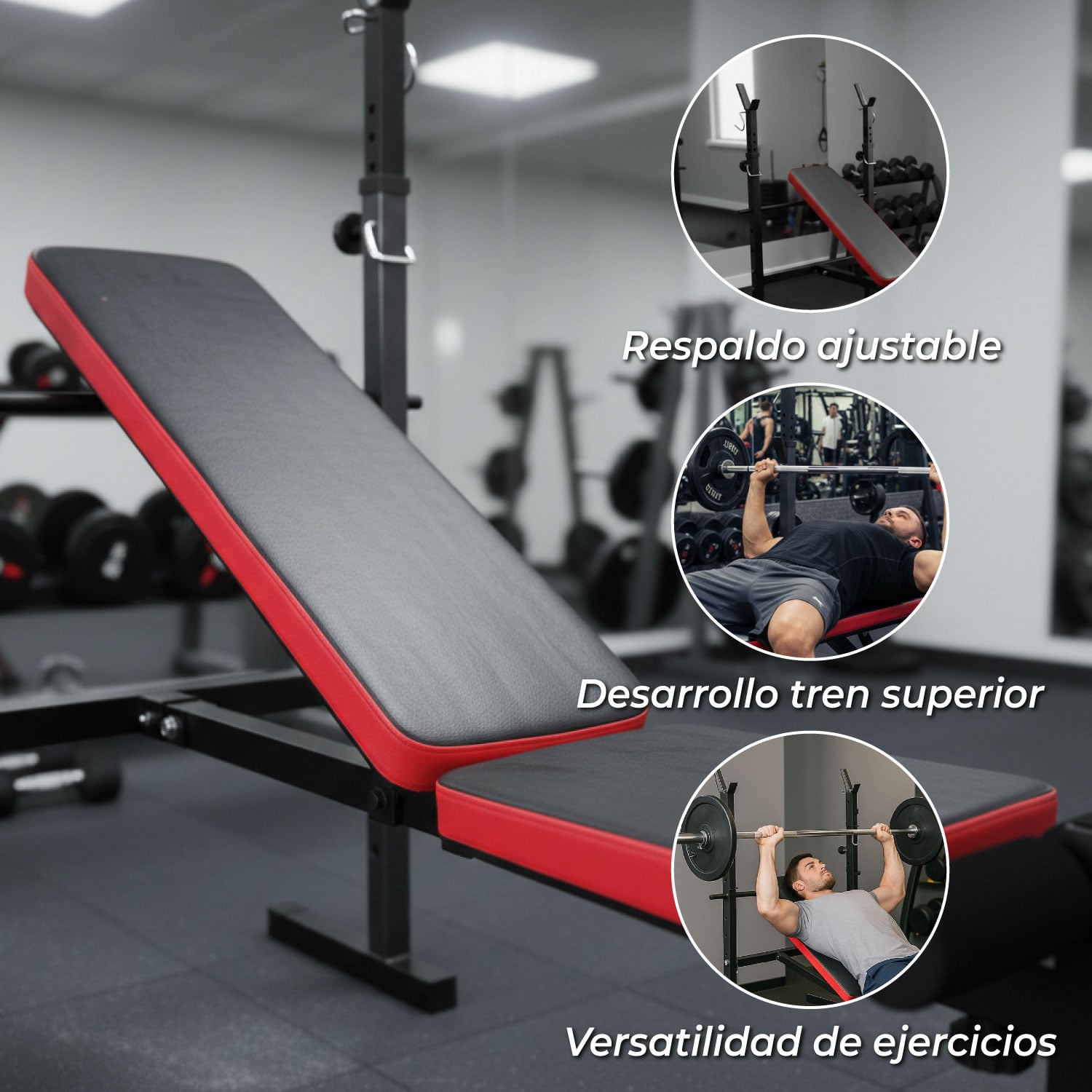 PRESS BANCA ABDOMINAL MULTIFUNCIONAL INCLINABLE + PIERNAS - 3