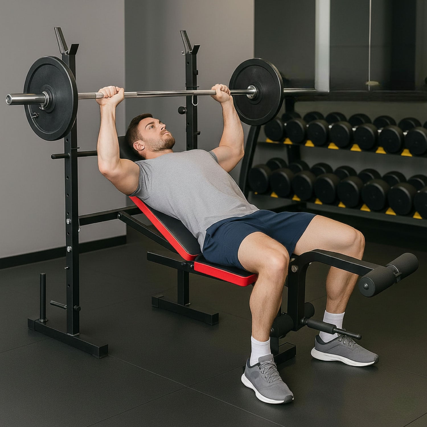 PRESS BANCA ABDOMINAL MULTIFUNCIONAL INCLINABLE + PIERNAS - 4