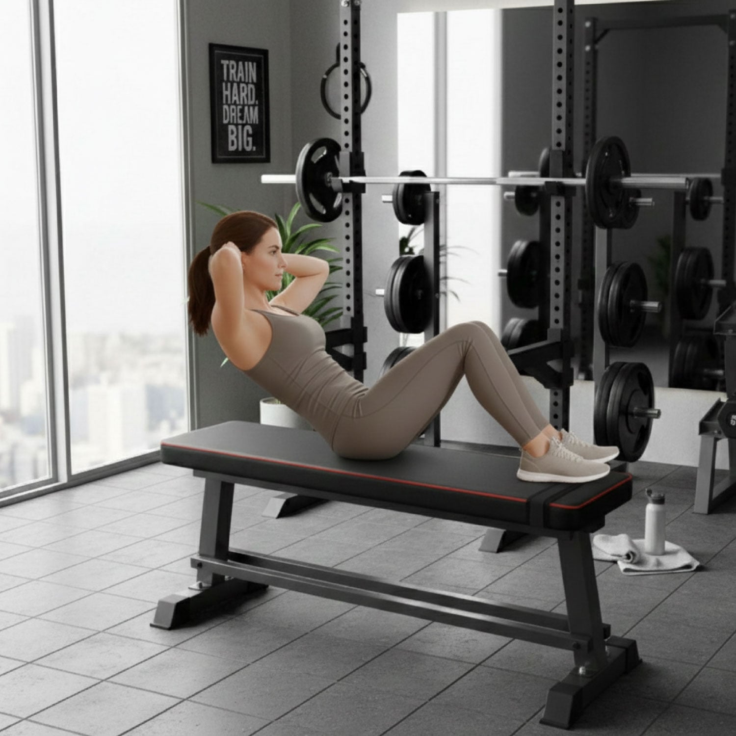 BANCA ABDOMINAL DOBLE SOPORTE FIRME Y ACOLCHADO GRUESO - 5