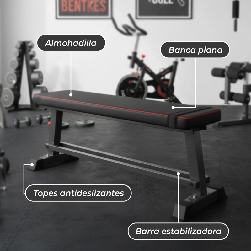 BANCA ABDOMINAL DOBLE SOPORTE FIRME Y ACOLCHADO GRUESO - 6