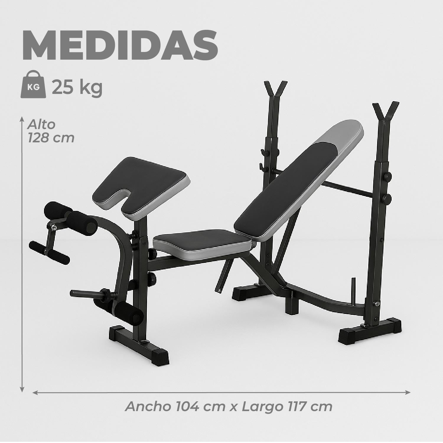 PRESS BANCA ABDOMINAL INCLINABLE Y DECLINABLE + BANCO SCOTT - 3