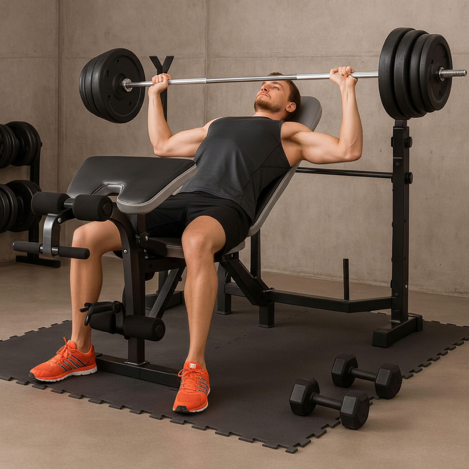 PRESS BANCA ABDOMINAL INCLINABLE Y DECLINABLE + BANCO SCOTT - 5