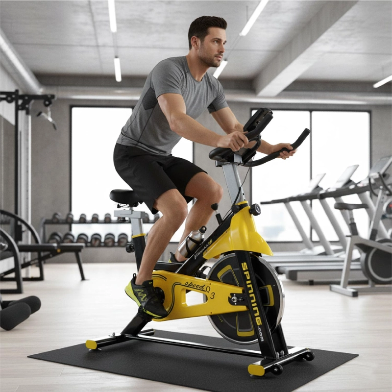 BICICLETA SPINNING PROFESIONAL Q3 PRO 8 KG + MONITOR - 5