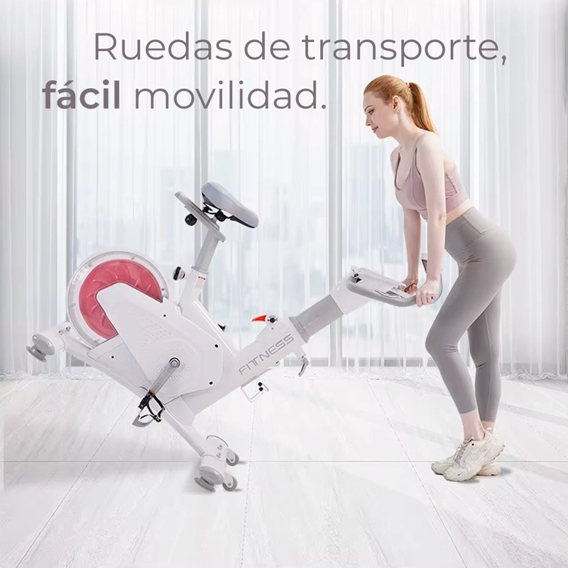 BICICLETA SPINNING MAGNETICA PROFESIONAL K11 8 KG COLOR BLANCO - 2
