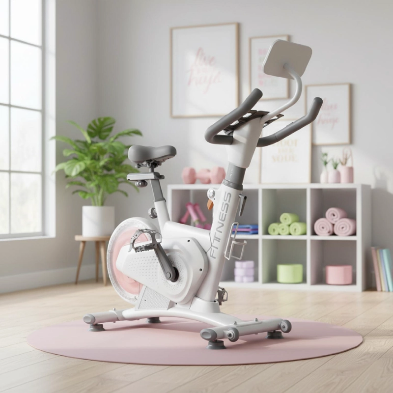 BICICLETA SPINNING MAGNETICA PROFESIONAL K11 8 KG COLOR BLANCO - 3