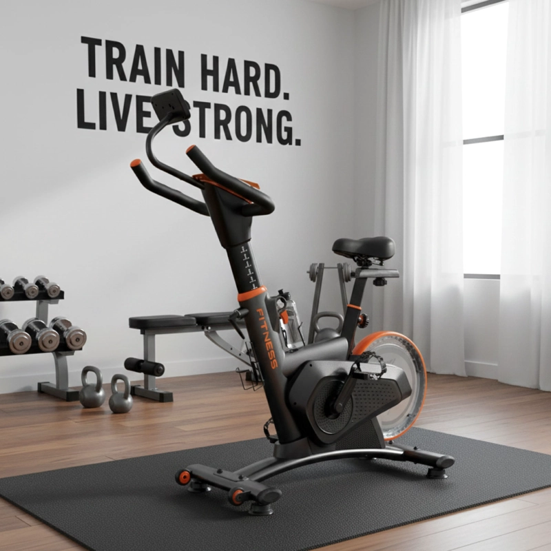 BICICLETA SPINNING MAGNETICA PROFESIONAL K12 8 KG COLOR NEGRO - 2