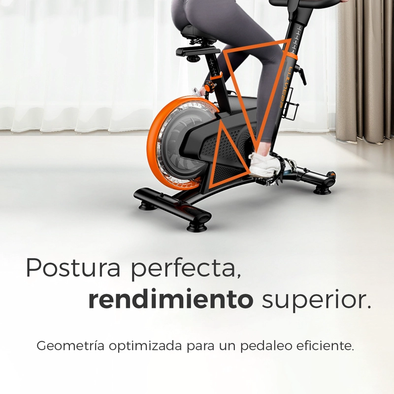 BICICLETA SPINNING MAGNETICA PROFESIONAL K12 8 KG COLOR NEGRO - 7
