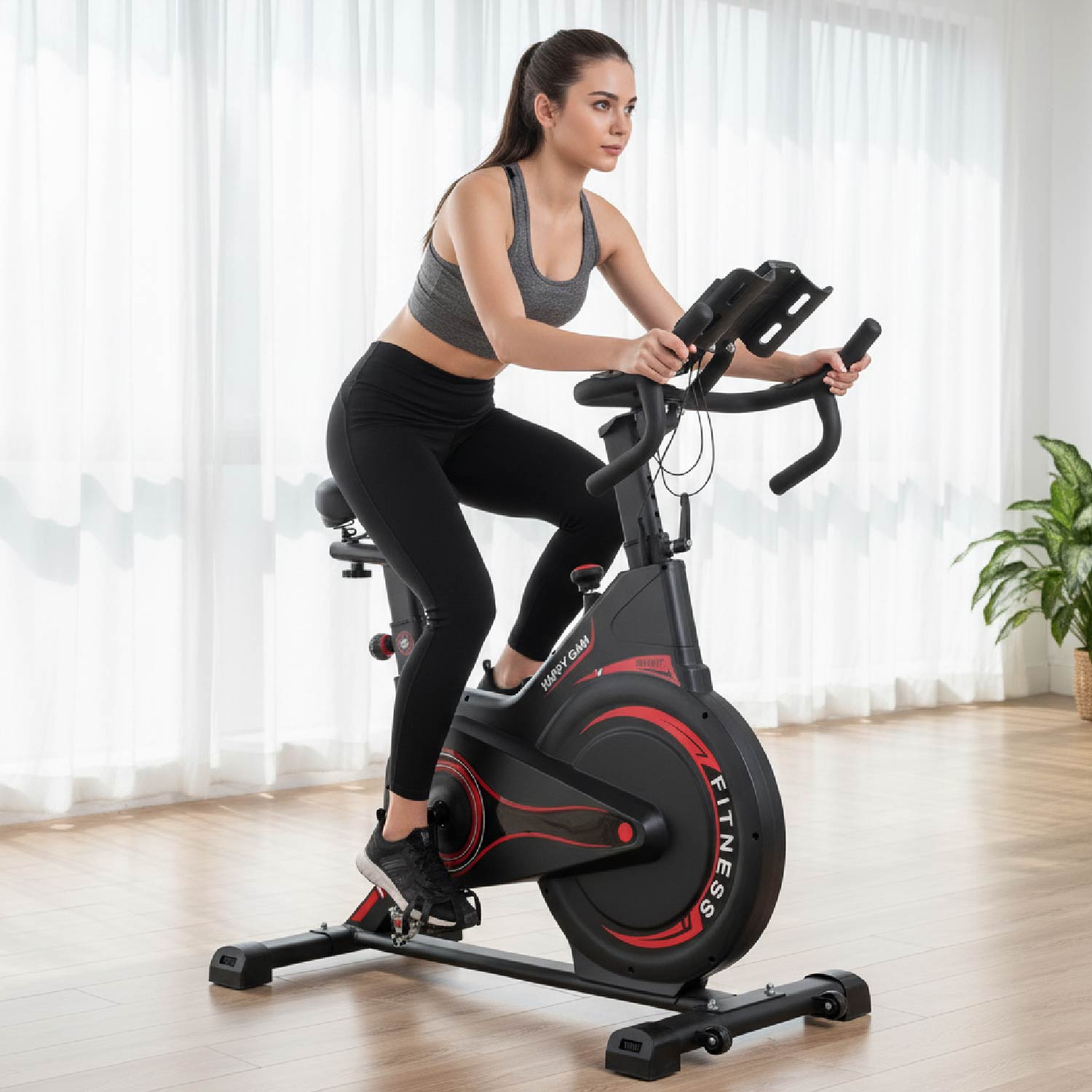BICICLETA SPINNING MAGNETICA PROFESIONAL T2 DISCO 8KG - 5