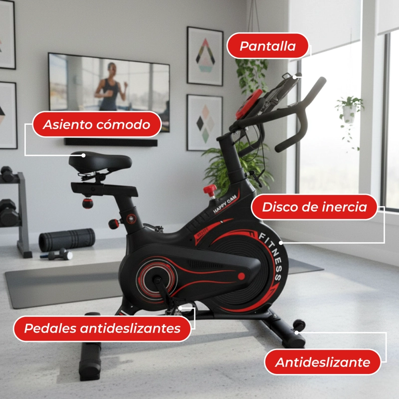BICICLETA SPINNING MAGNETICA PROFESIONAL T3 DISCO 13KG - 6
