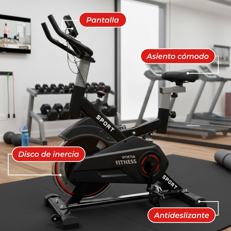 BICICLETA SPINNING PROFESIONAL Q4 CON MONITOR - 6