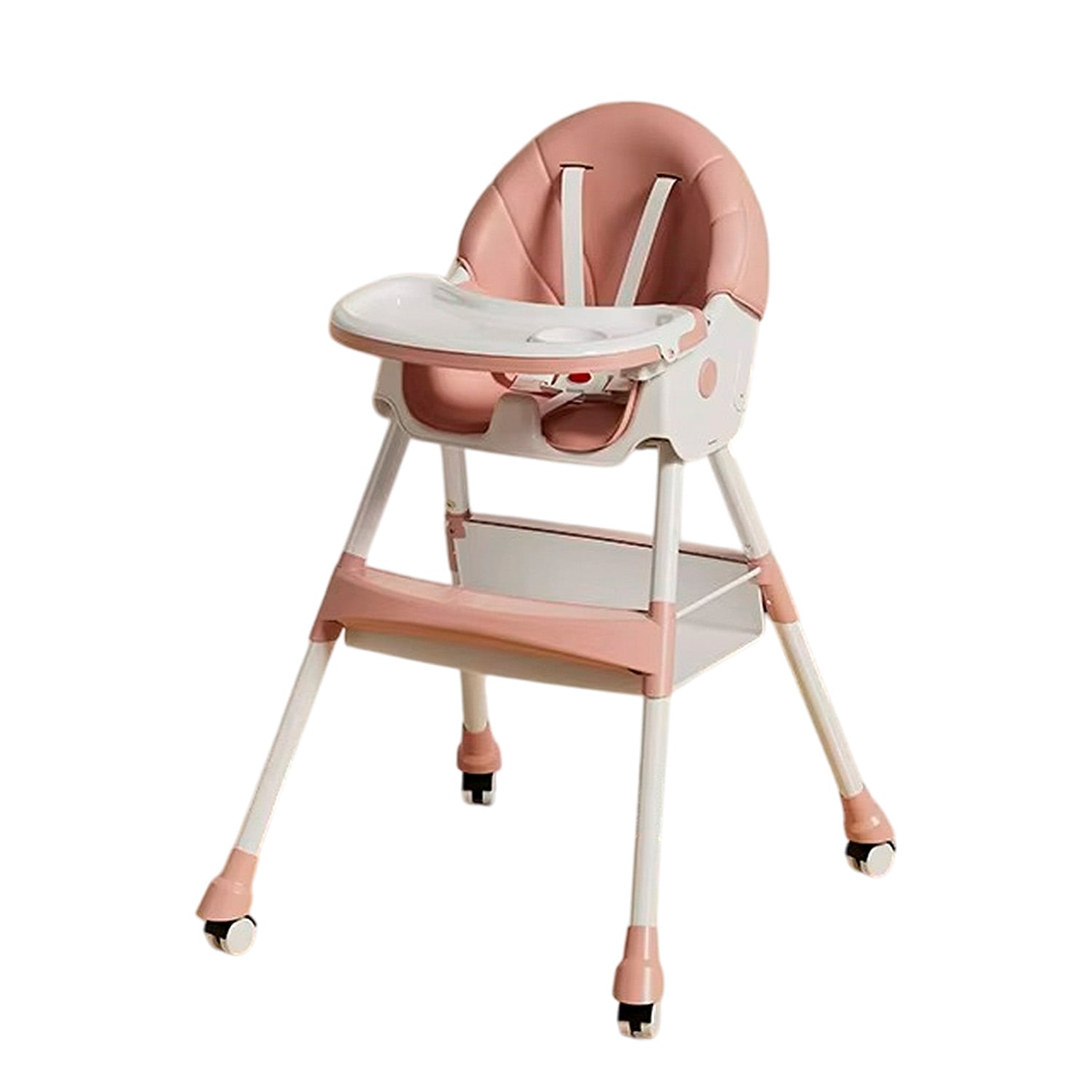 SILLA COMER BEBE DOBLE ALTURA SAFE BABY - ROSA - 1