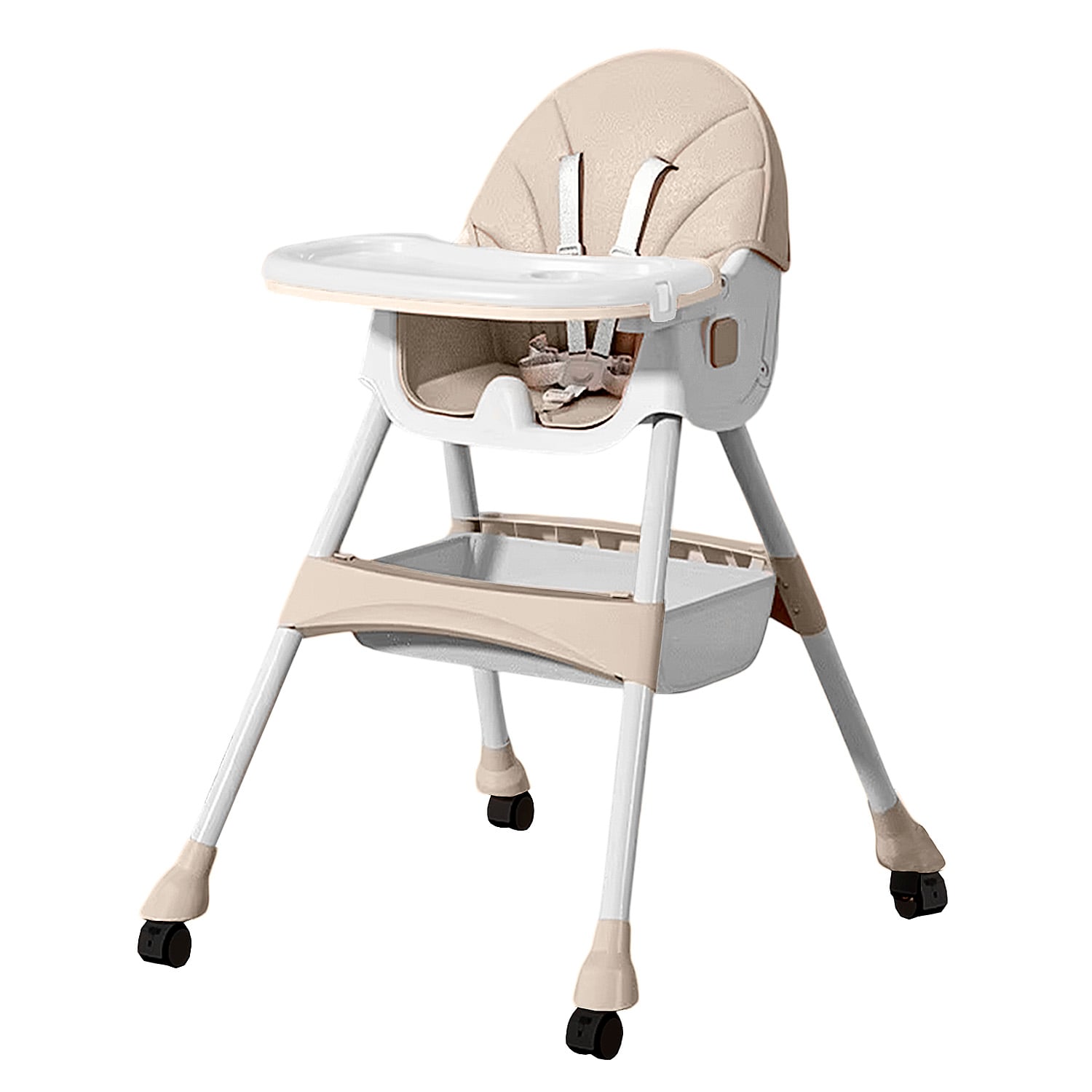 SILLA COMER BEBE DOBLE ALTURA SAFE BABY - BEIGE - 1