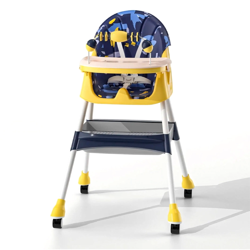 SILLA COMER BEBE DOBLE ALTURA SAFE BABY ENTRETENIDA - AMARILLO - 1