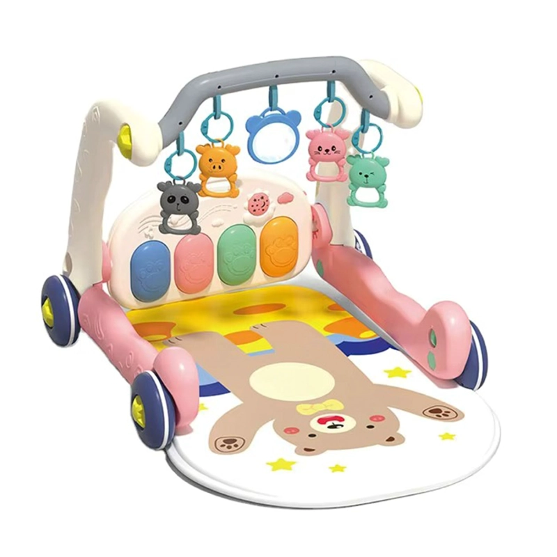 GIMNASIO ALFOMBRA CAMINADORA BEBE MUSICAL 4 EN 1 LITTLE BEAR - 1
