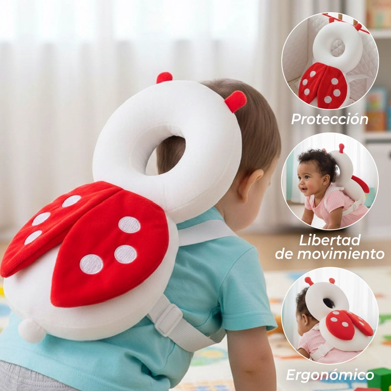 MOCHILA PROTECTORA CABEZA BEBES COJIN ANTIGOLPES CHINITA - 4