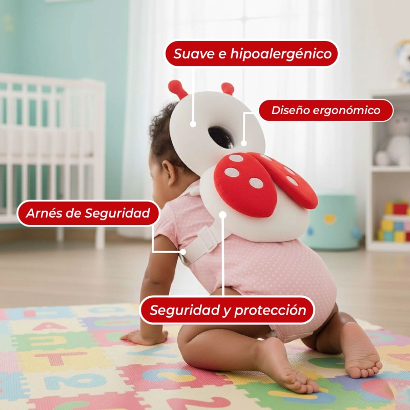 MOCHILA PROTECTORA CABEZA BEBES COJIN ANTIGOLPES CHINITA - 6