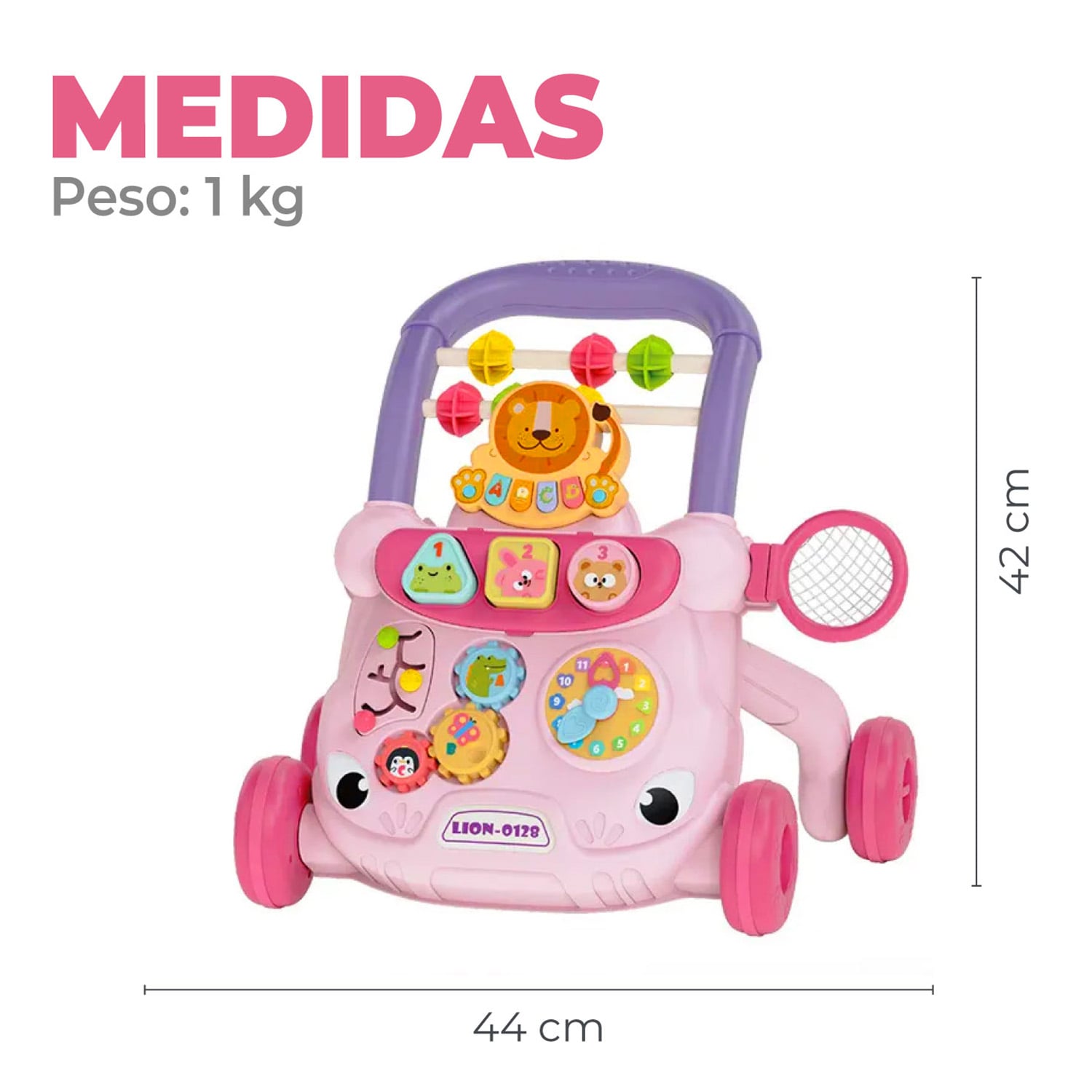 CAMINADORA BEBE CORREPASILLO MUSICAL INTERACTIVO - ROSA - 2