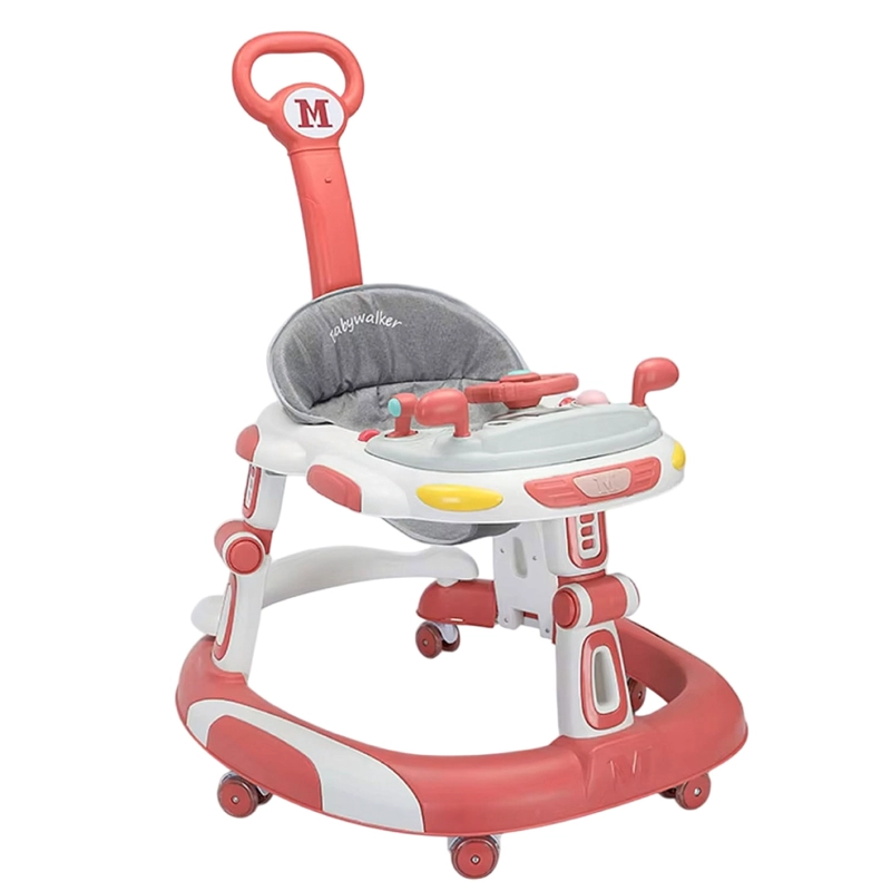 ANDADOR CAMINADORA BEBE PLEGABLE AUTITO CON SONIDO - ROSA - 1