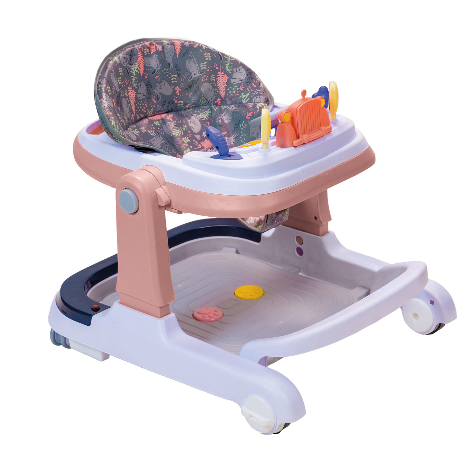 ANDADOR CAMINADORA CAMION MUSICAL BEBE ANTICAIDA STYLISH - ROSA - 1