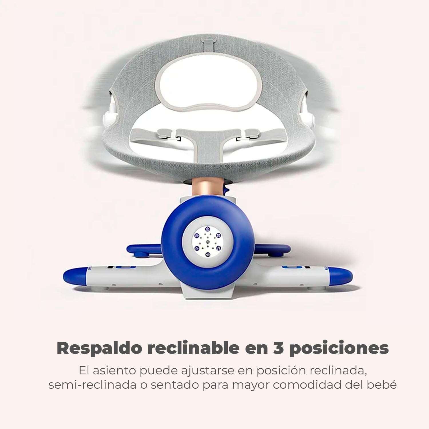 SILLA MECEDORA ELECTRICA BEBE AVIONCITO SAFEBABY BLUETOOTH - GRIS - 4
