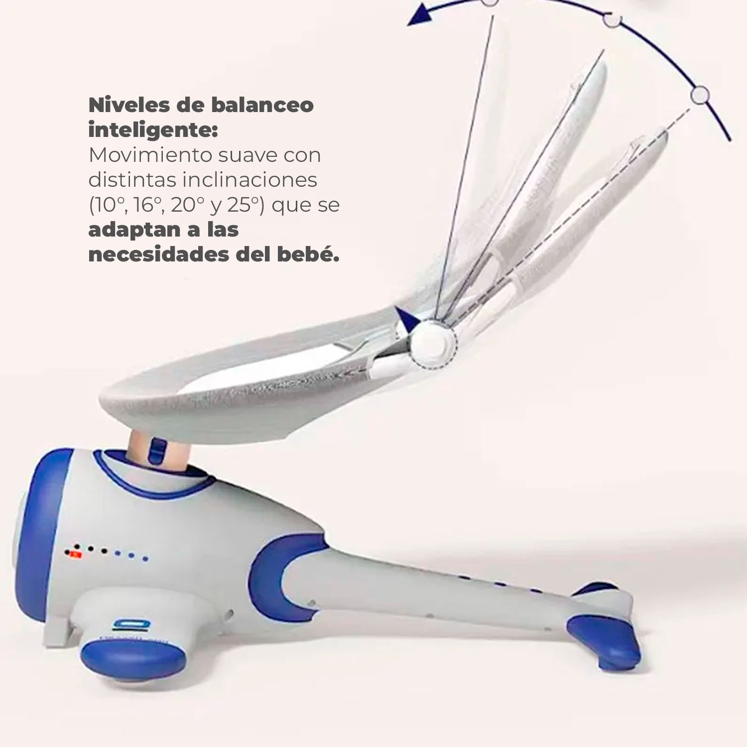 SILLA MECEDORA ELECTRICA BEBE AVIONCITO SAFEBABY BLUETOOTH - GRIS - 5