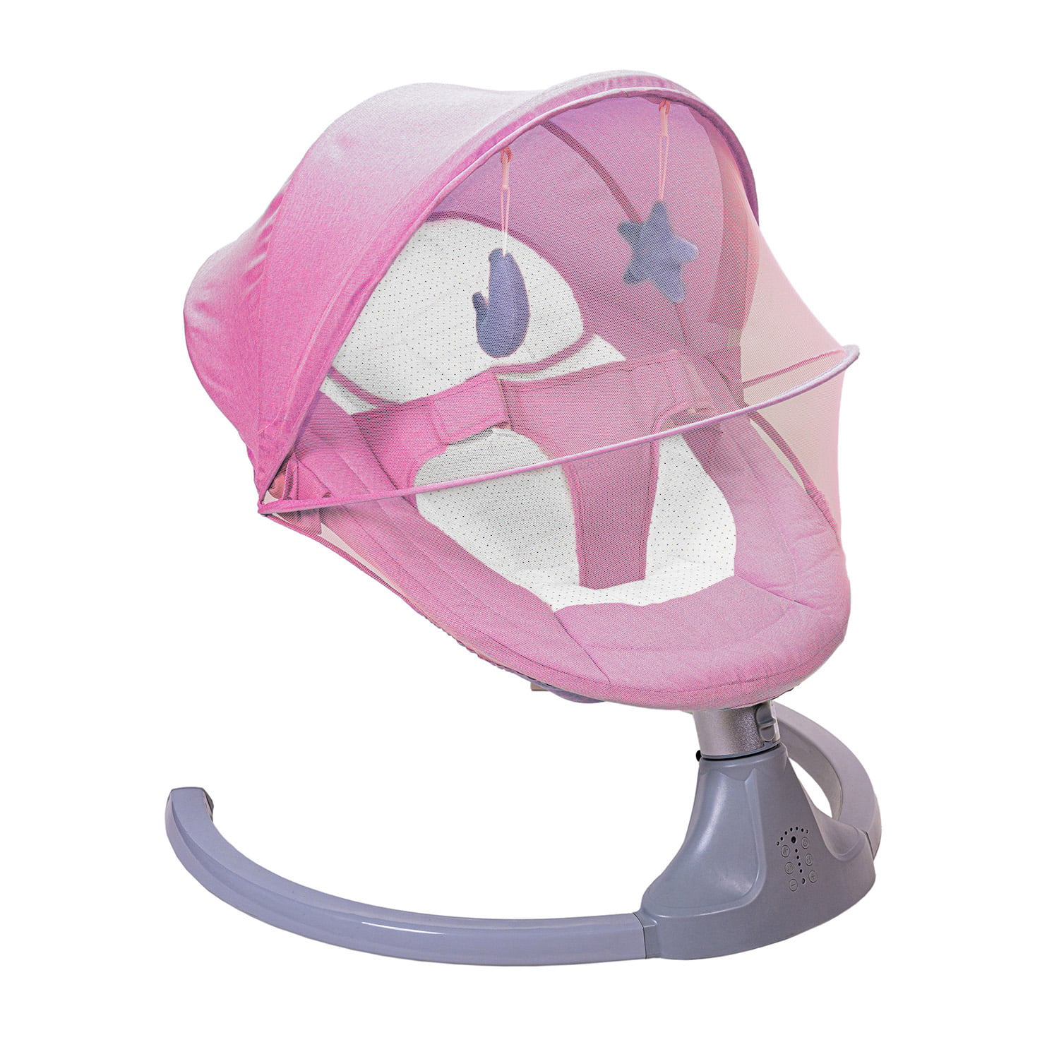 SILLA MECEDORA BEBE INALAMBRICA SAFEBABY BLUETOOTH - ROSADO - 1