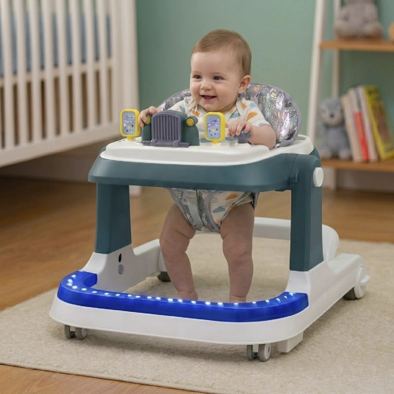 CAMINADORA ANDADOR BEBE CAMION MUSICAL ANTICAIDA STYLISH - AZUL - 5
