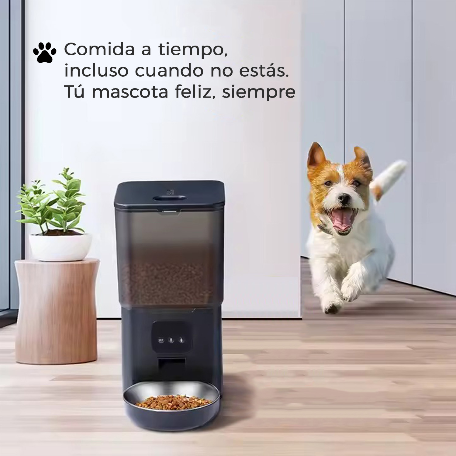 DISPENSADOR AUTOMATICO COMIDA MASCOTAS CUBO 6 LTS. WIFI - 5