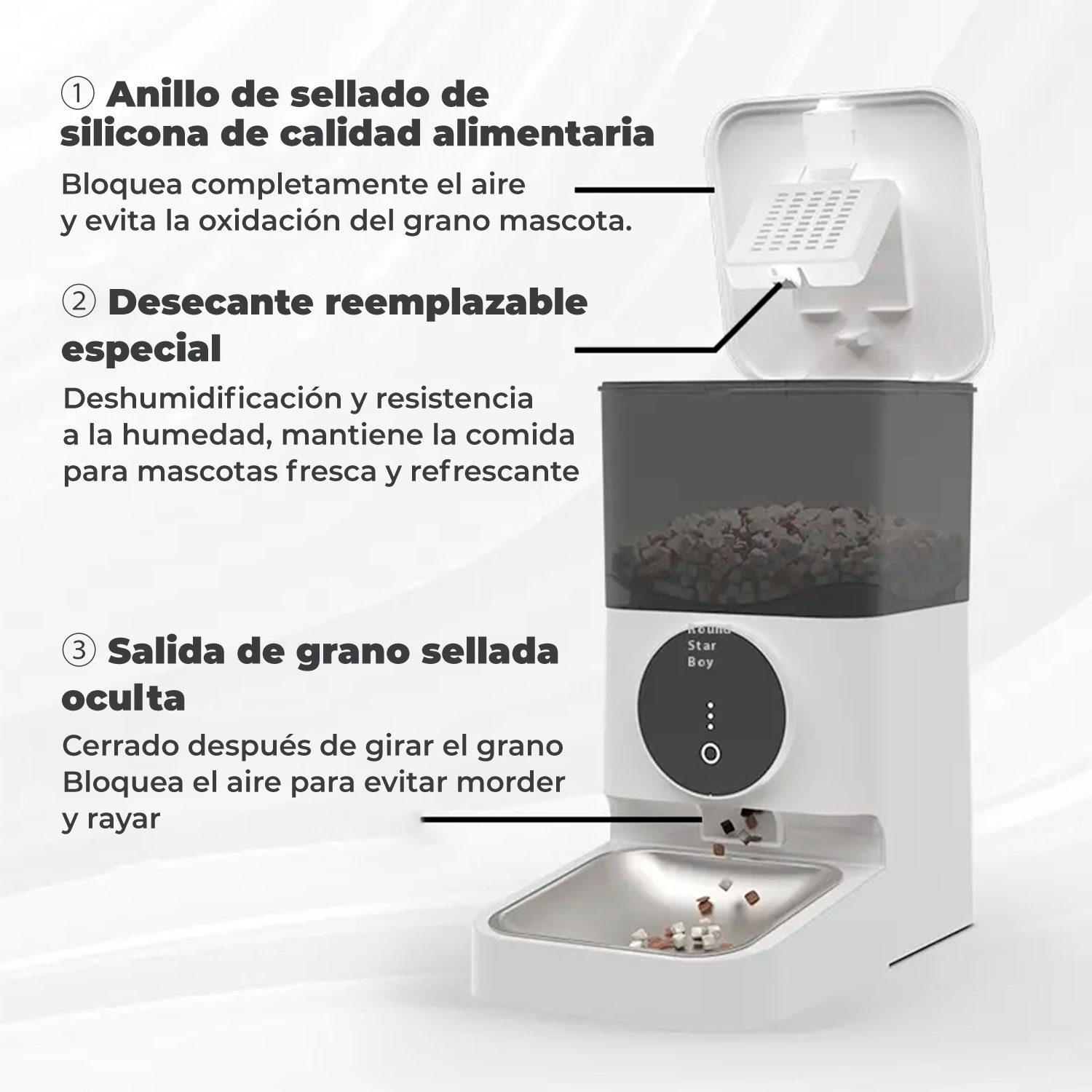 DISPENSADOR AUTOMATICO COMIDA MASCOTAS 4.5 LTS. - 3