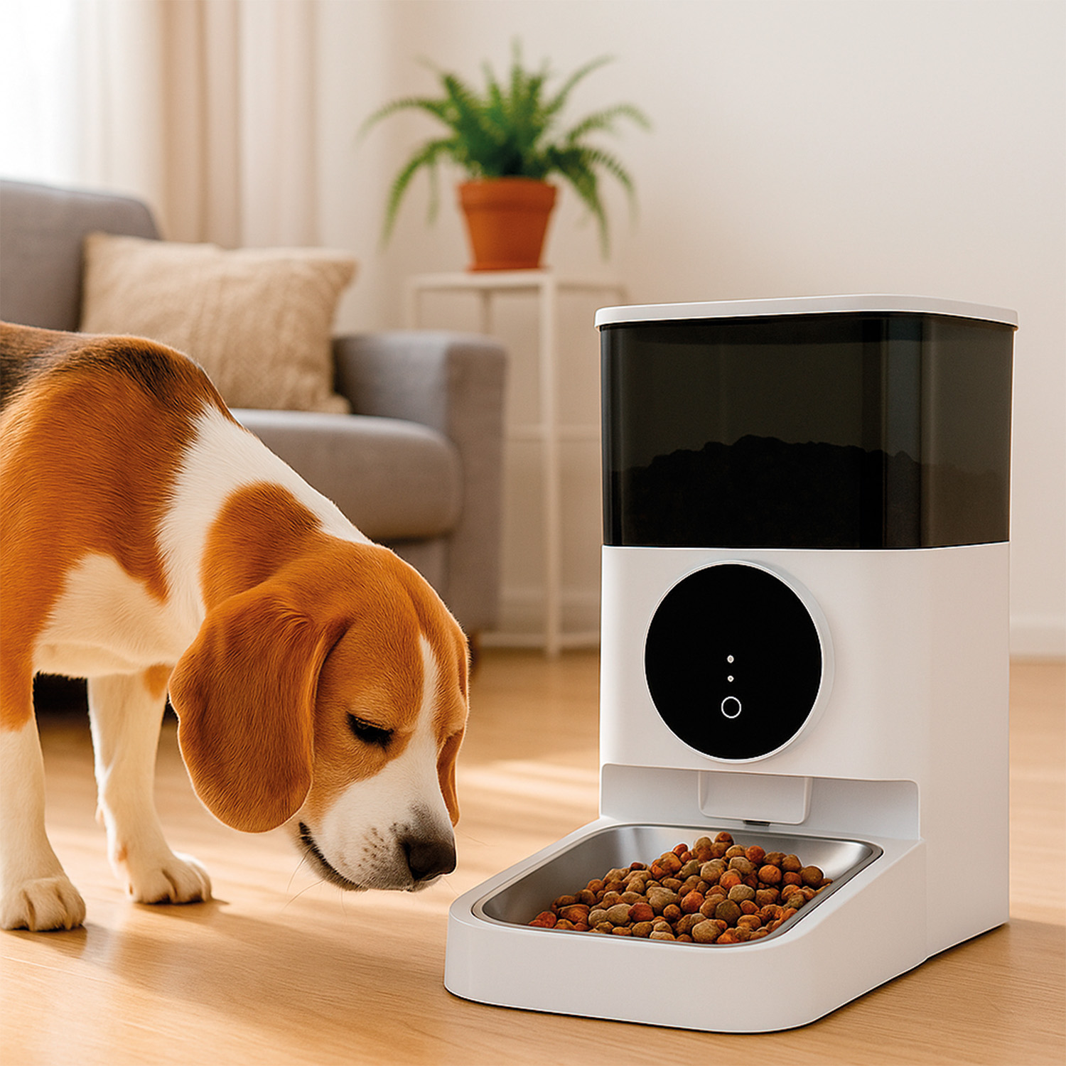 DISPENSADOR AUTOMATICO COMIDA MASCOTAS 4.5 LTS. - 6