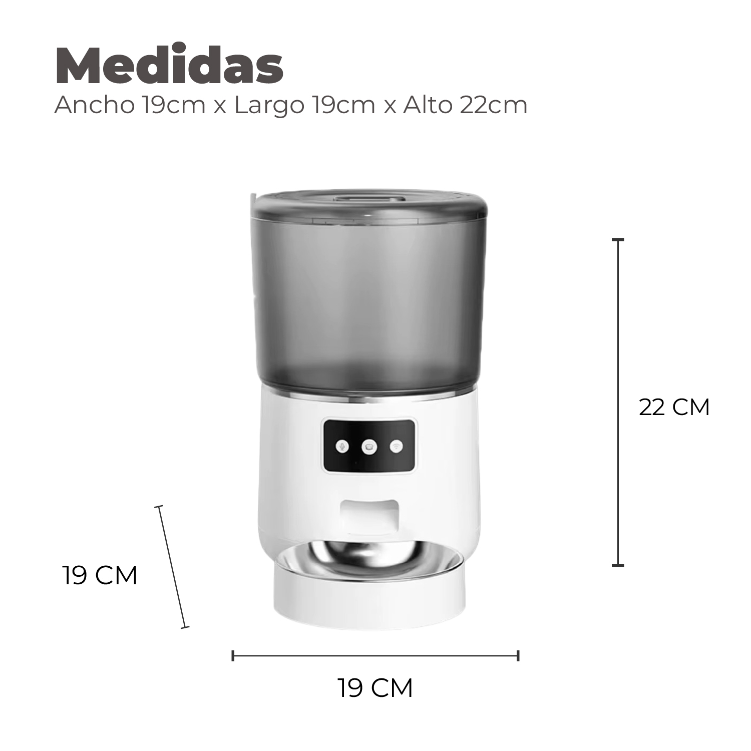 DISPENSADOR AUTOMATICO COMIDA MASCOTAS 4 LTS. WIFI - 2