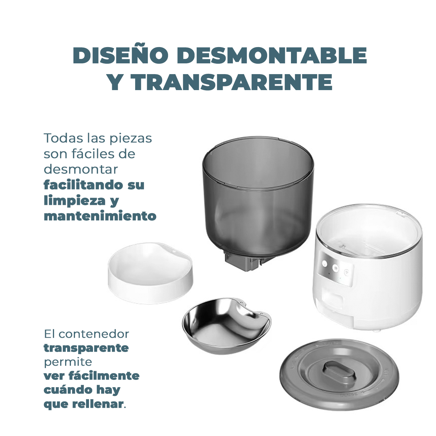 DISPENSADOR AUTOMATICO COMIDA MASCOTAS 4 LTS. WIFI - 4