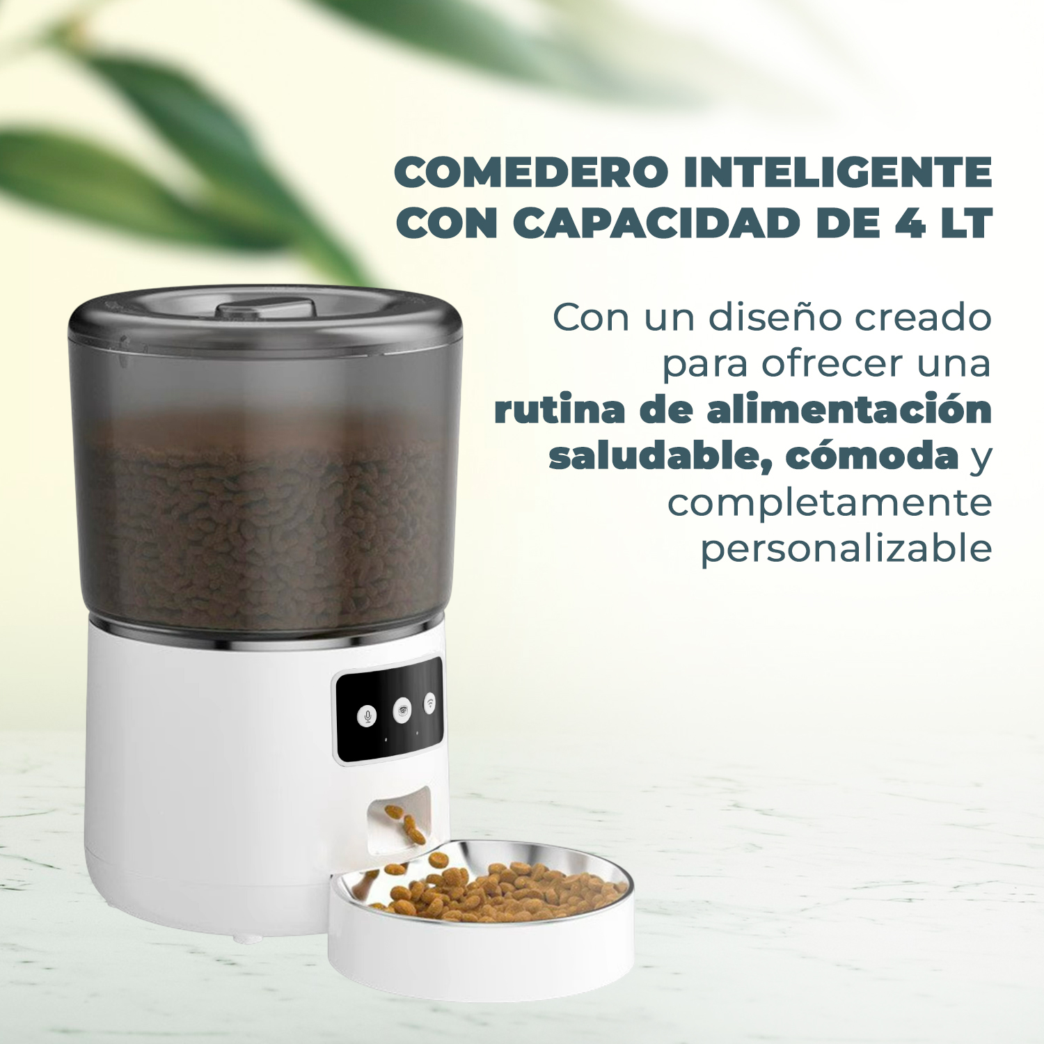 DISPENSADOR AUTOMATICO COMIDA MASCOTAS 4 LTS. WIFI - 6