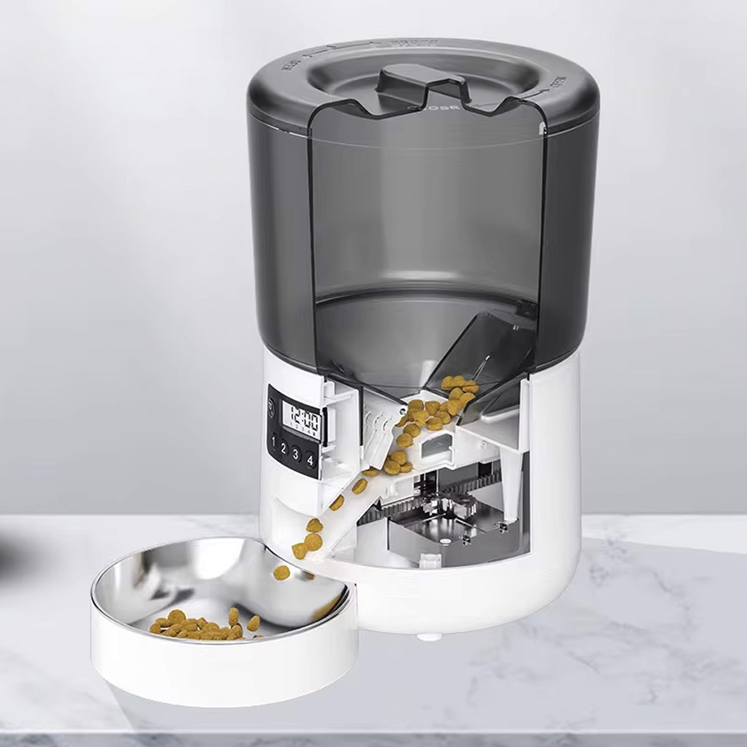 DISPENSADOR AUTOMATICO COMIDA MASCOTAS 4 LTS. - 6