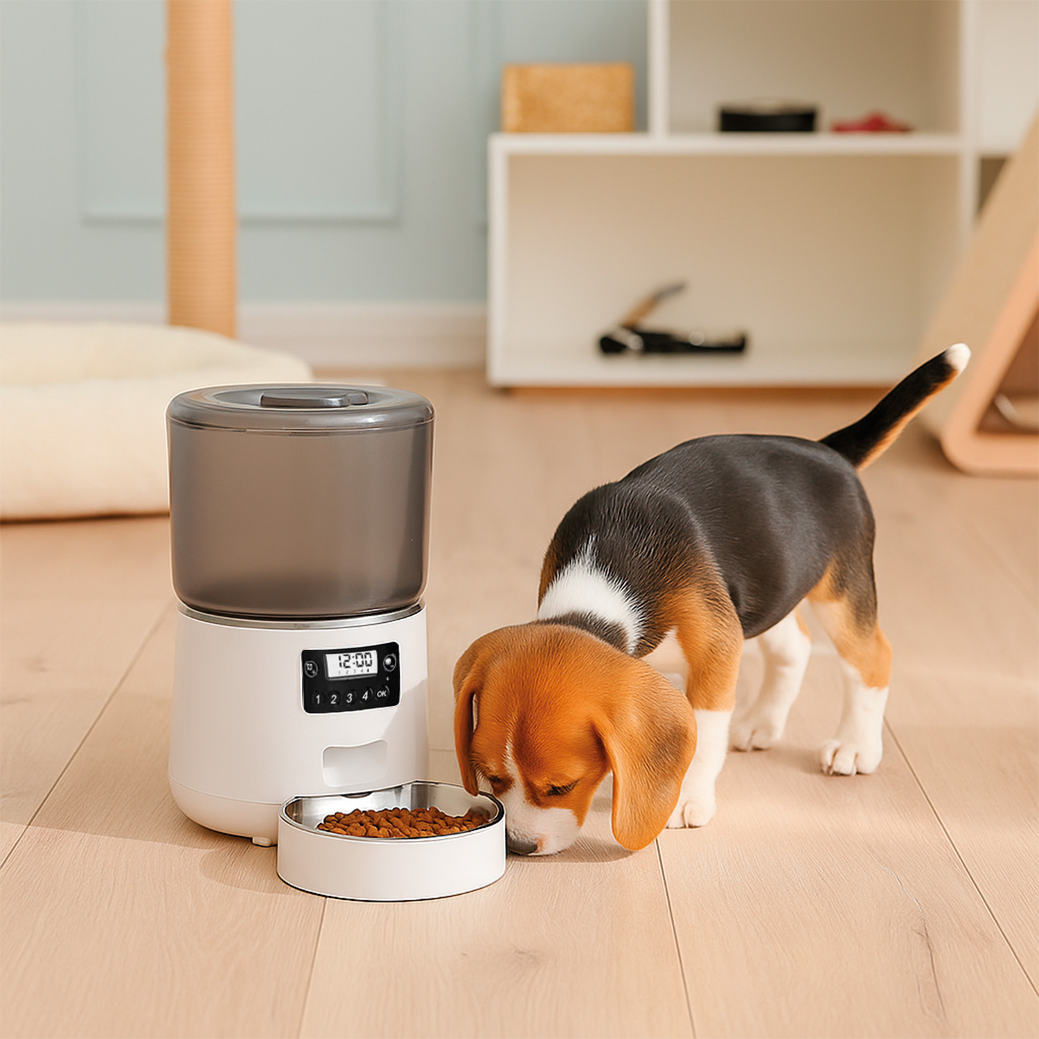 DISPENSADOR AUTOMATICO COMIDA MASCOTAS 4 LTS. - 7