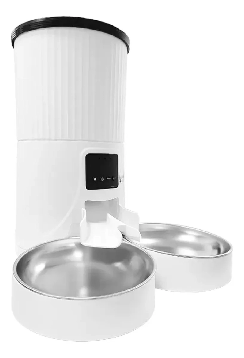 DISPENSADOR AUTOMATICO DOBLE COMIDA MASCOTAS 4 LTS. - 8