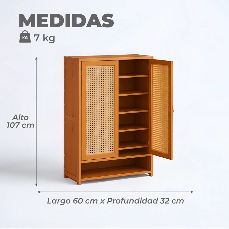 ZAPATERO ORGANIZADOR ALMACENAMIENTO ARMARIO CON PUERTAS - 3