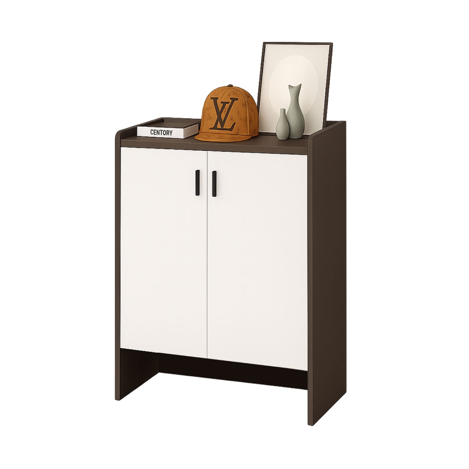 ZAPATERO GREY 2 PUERTAS ORGANIZADOR 3 ESTANTE 81X61X32 CM - 1