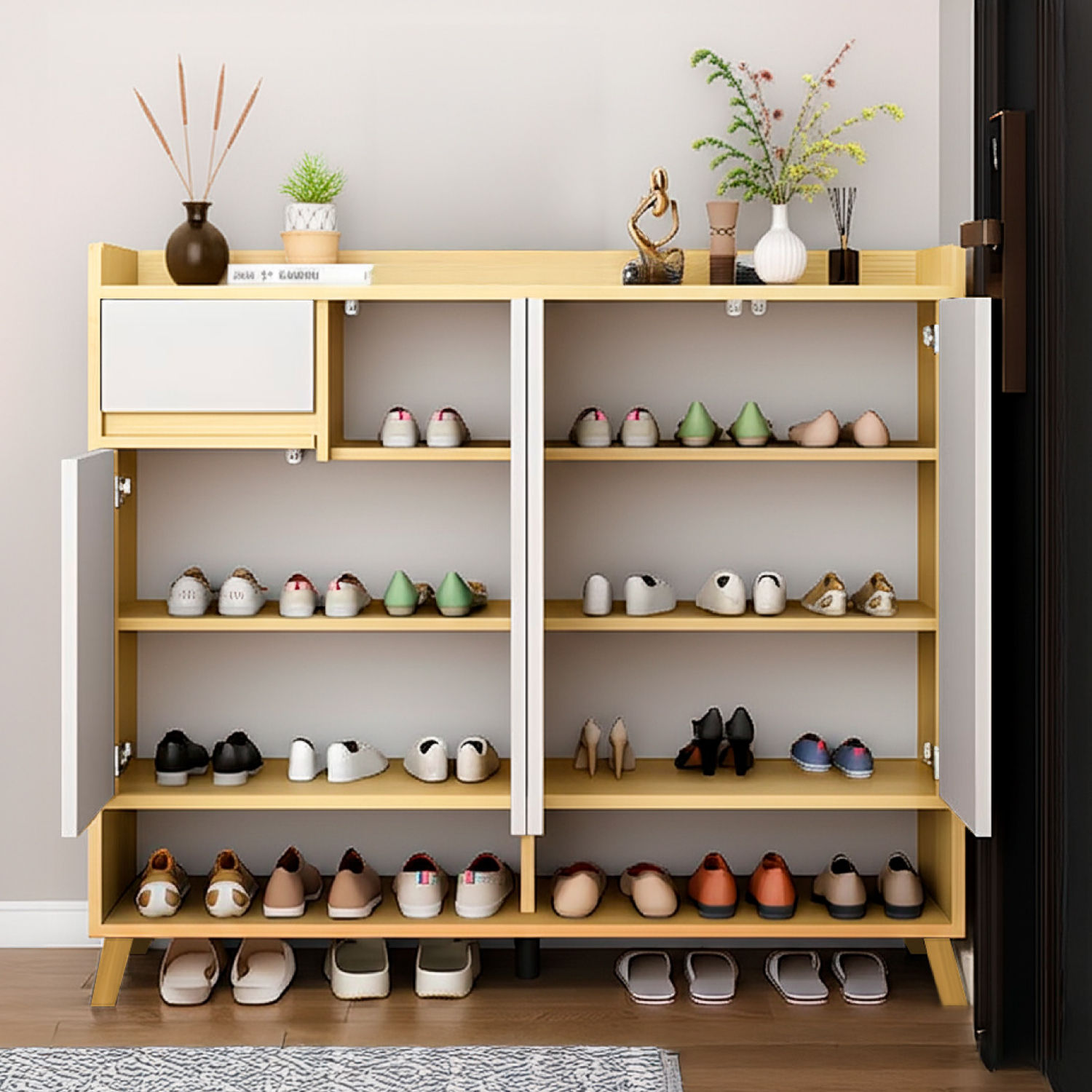 ZAPATERO BICOLOR ELEGANCE 3 PUERTAS ORGANIZADOR ESTANTE 101 - 2