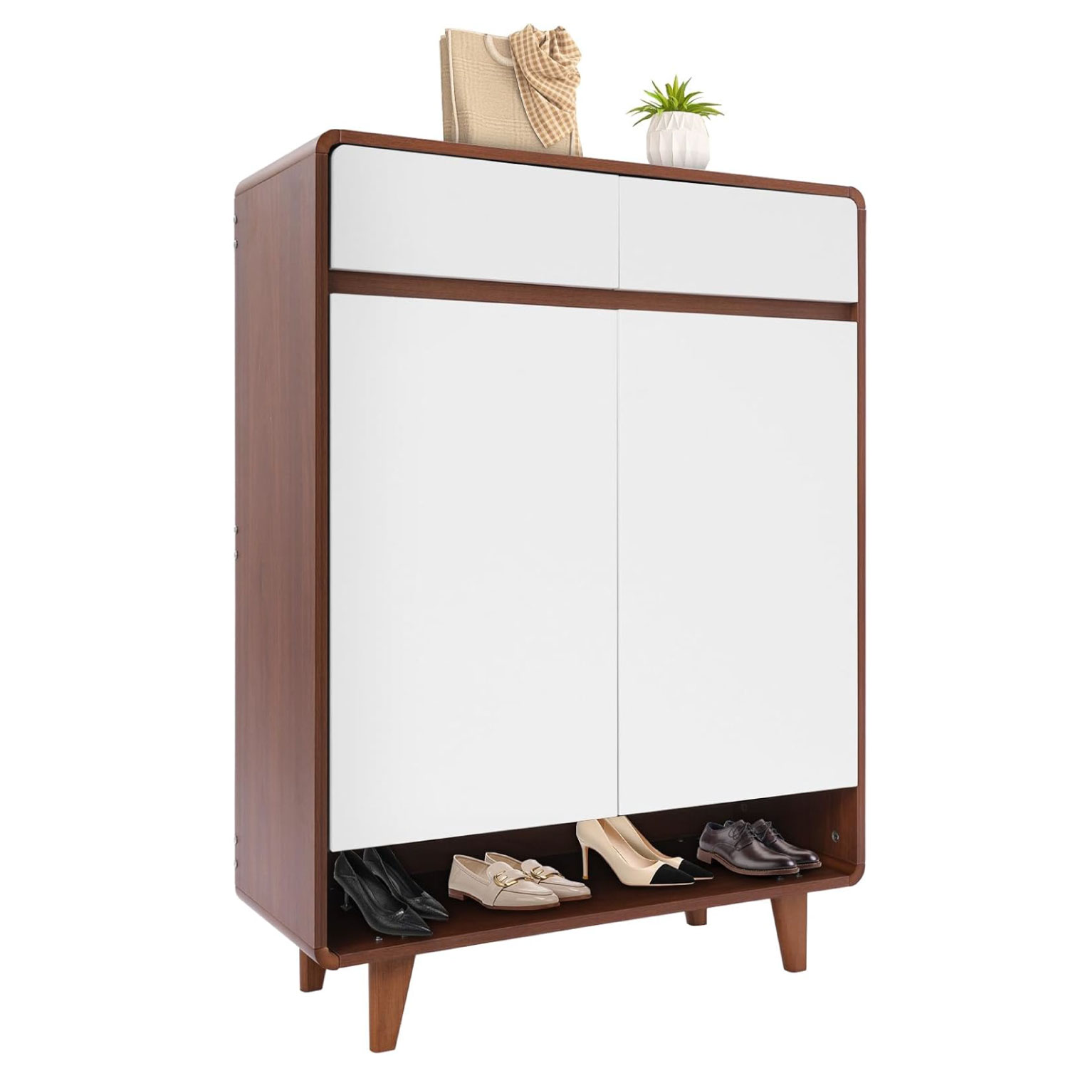 ZAPATERO ELEGANCE PUERTAS Y CAJONES ORGANIZADOR ESTANTE 60CM - 1