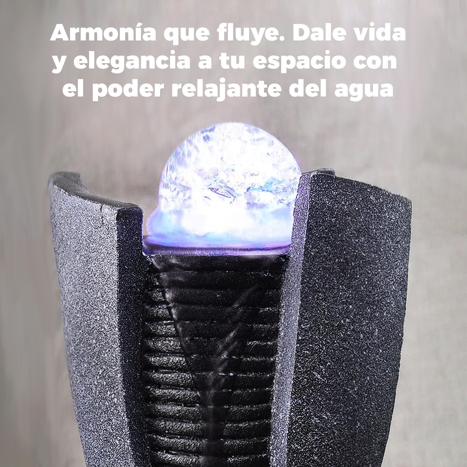FUENTE DE MESA CASCADA DE AGUA FENG SHUI ARTE MODERNO - 5