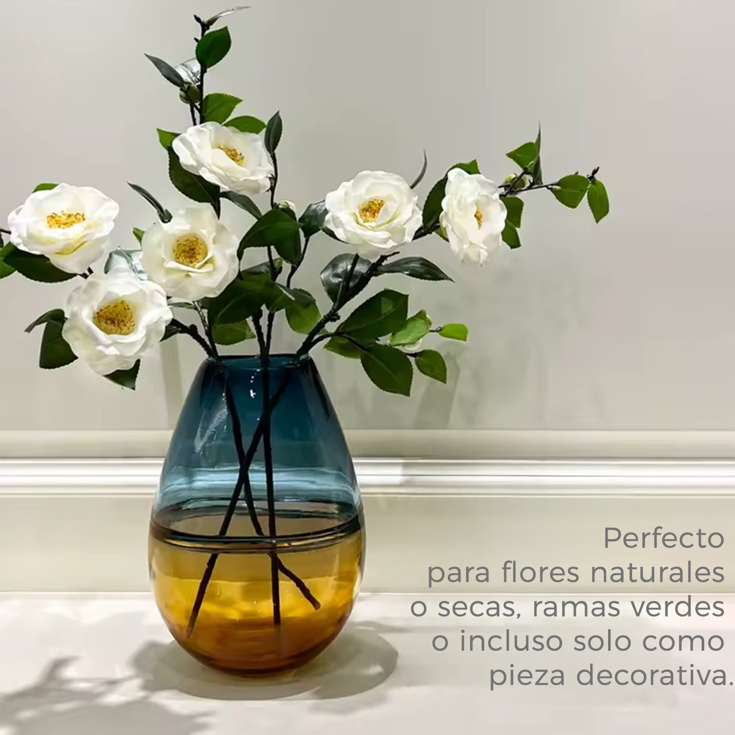 FLORERO JARRON DECORATIVO OVALADO MINIMALISTA ITALY 30 CMS. - 6