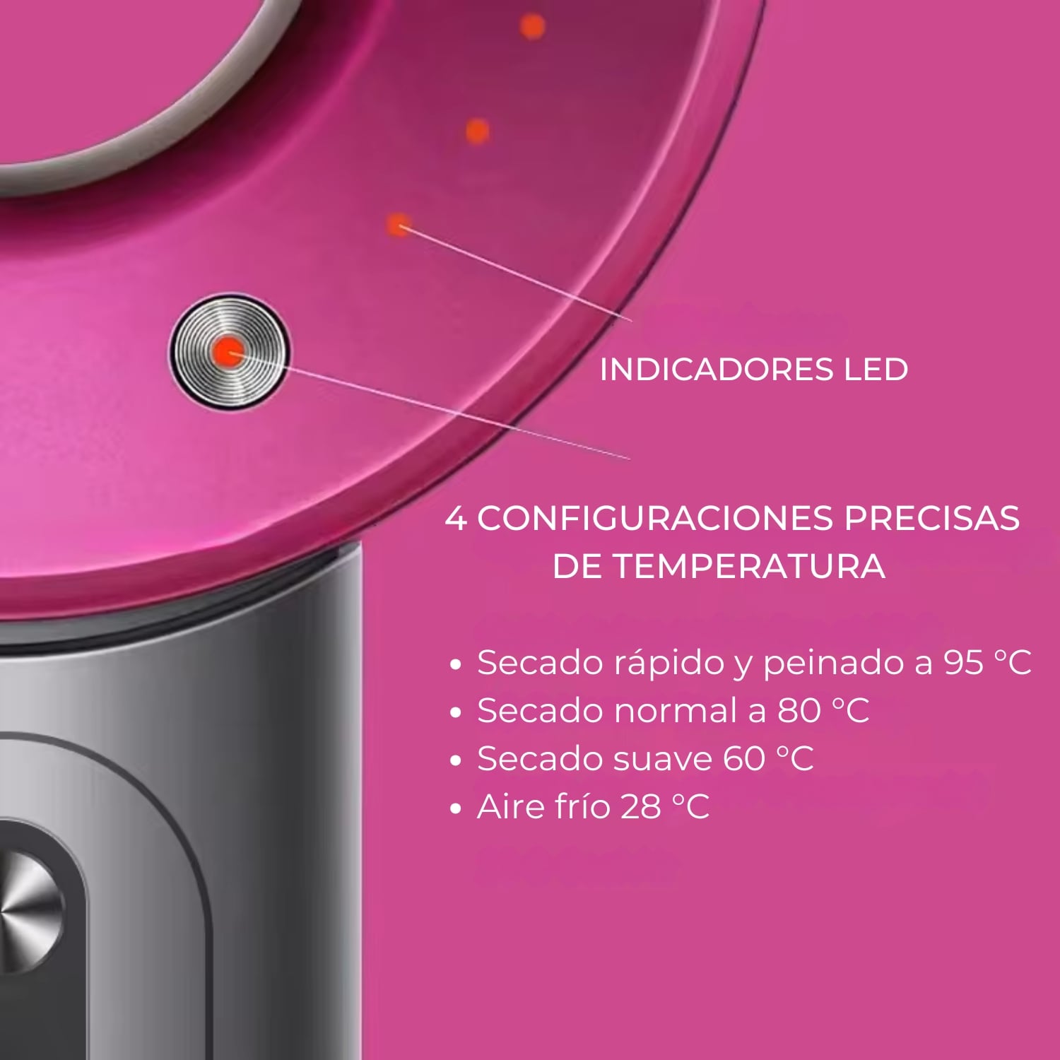 SECADOR DE PELO TIPO DYSON SUPERSONIC 5 ACCESORIOS - 6